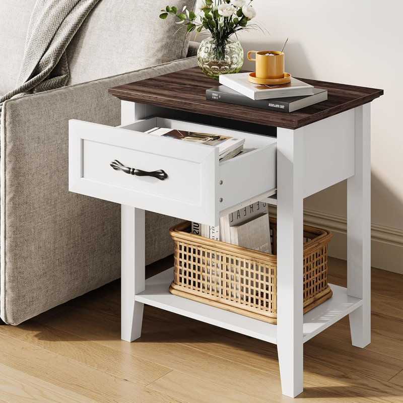 Nightstand, Bedside Table End Table For Bedroom, Set Of 2