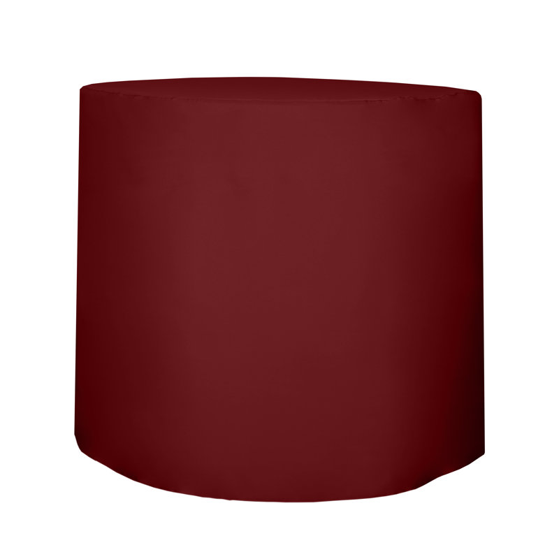 Javin Solid Color Round Tablecloth, Holiday Red, 2