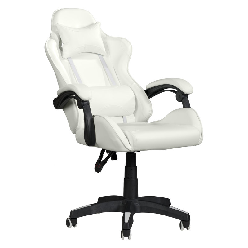Chaise de jeu PC et course, Blanc
