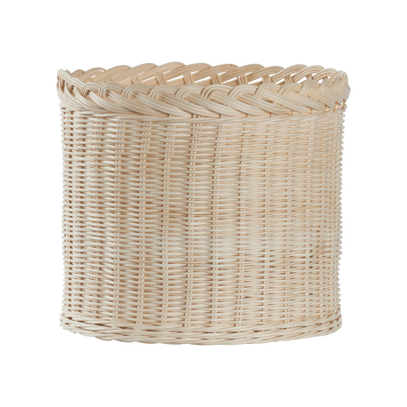 Amanda Lindroth Braided Wicker Planter, 5" H x 6" W x 6" D