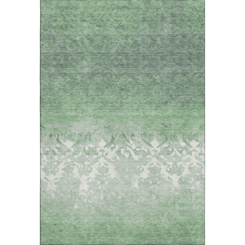 Premium Machine Washable Millbrook AMF1959 Damask Rug, Rectangle 10' x 14'