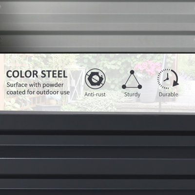 Evelin Metal Rectangular Raised Garden Bed