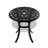 Cast Aluminum 3 Patio , Black, Random Color Cushions For Outdoor Relieved Time, Stackable Chairs, Round Table With Umbrella Hole With Cushions,