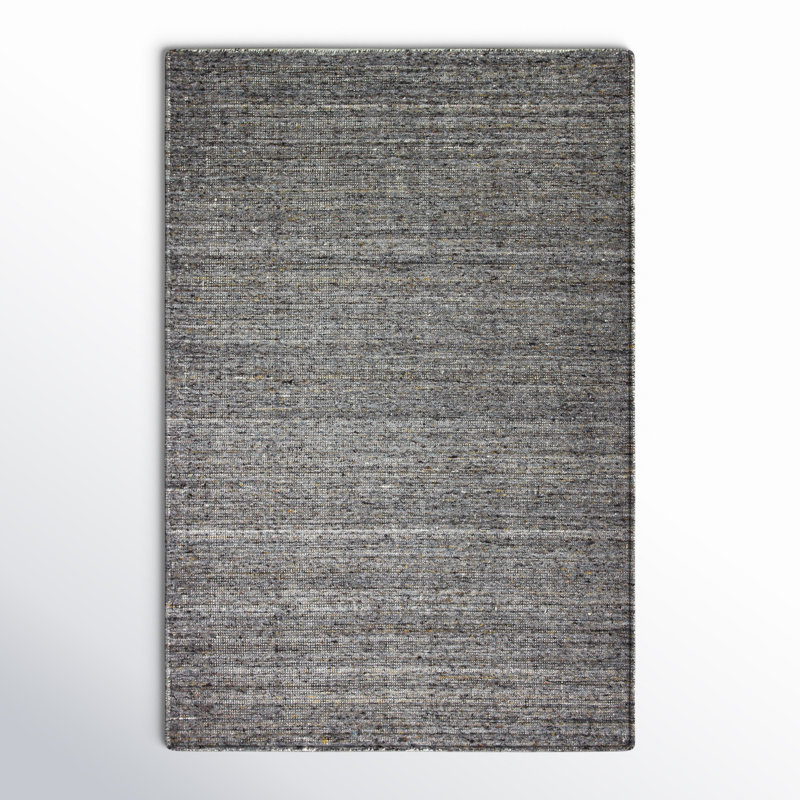 Thebes Hand-Knotted Wool Area Rug in Gray, Rectangle 2' x 3'