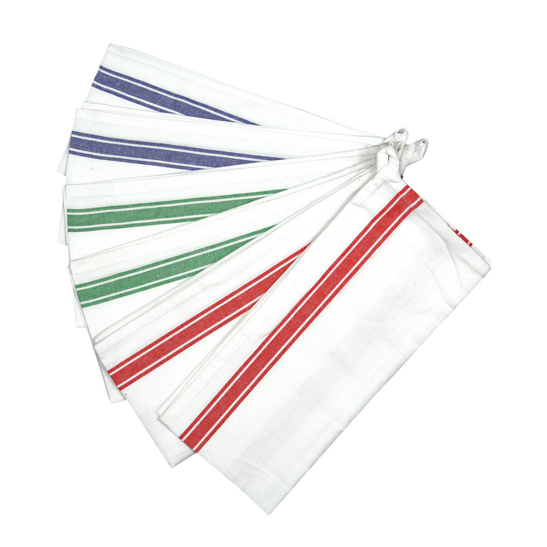 Cotton Stripe Dish Towel Kitchen Towel (Set of 6) August Grove®