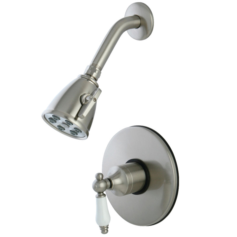 Robinet de douche à pression équilibrée à poignée simple Kingston, Nickel brossé