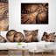 Fleur brune fractale symétrique - coussin imprimé abstrait-29604204-29604208