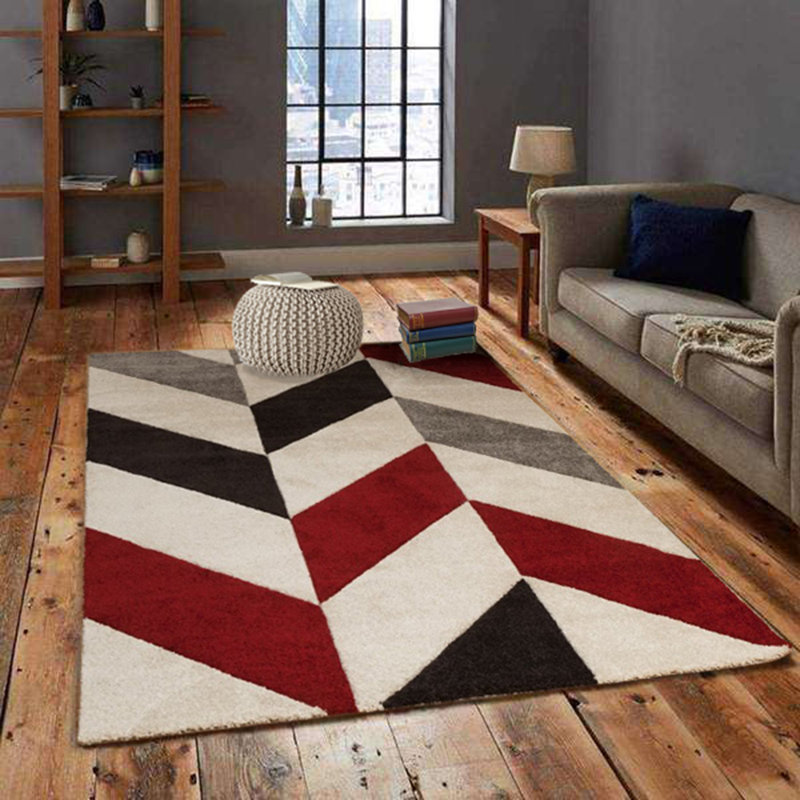 Picasso Futurism Red/Cream/Grey Rug