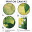 Feuillage vert vert et jaune, collage de feuilles V - grandes feuilles, art mural-435172036-435172034-435172090