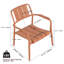 Ensemble 2 pièces de chaises simples et de tables basses en PP-559354271