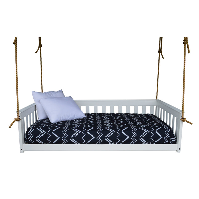 Lit de jour suspendu Carol Mission, Blanc, Simple