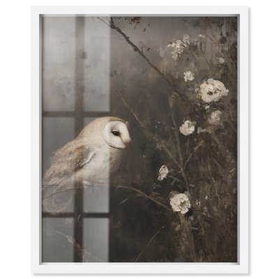 Owl in the Shadows I Shadowbox Print Vintage Wall Decor by Art Remedy