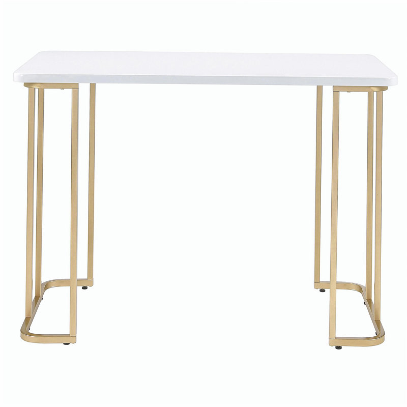 Bureau blanc doré