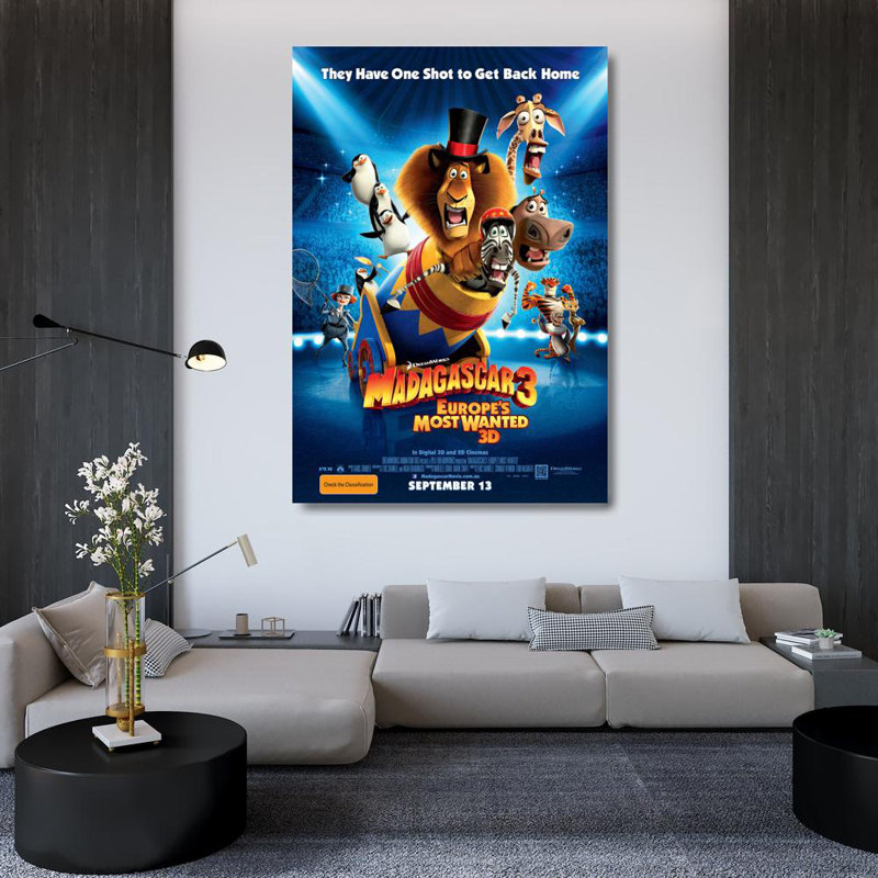 Madagascar 3, 48" H x 33" W