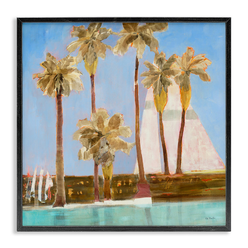 Scène tropicale rustique, art giclée par Jill Martin, Giclée encadrée noir minuit, H 12 po x l 12 po