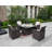4 - Person Wicker Patio Dining Set with Square Table , Cushions Included
