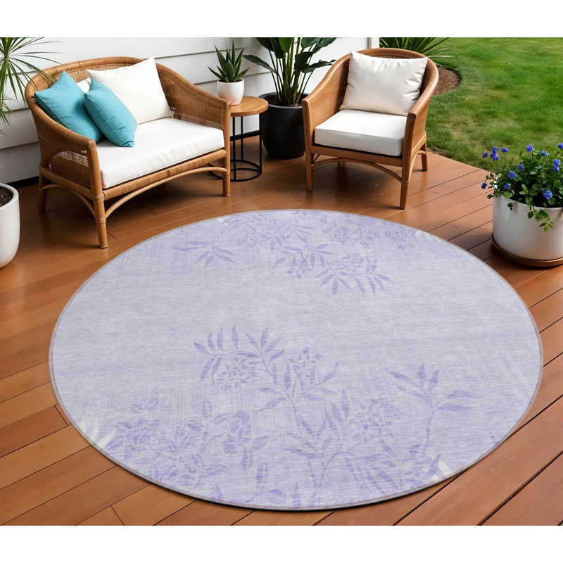 Tapis ivoire rond 8 po