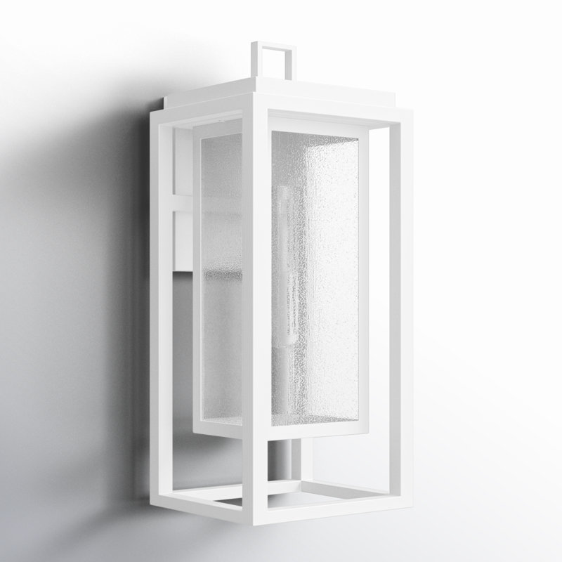 Wall Light, Textured White, 16" H x 7" W x 6.75" D