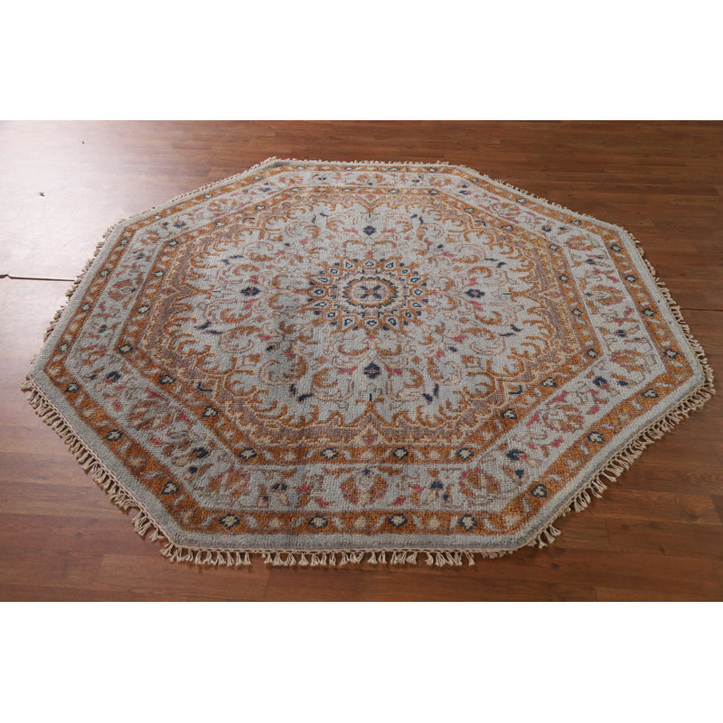Tapis oriental traditionnel octogonal 6 x 6