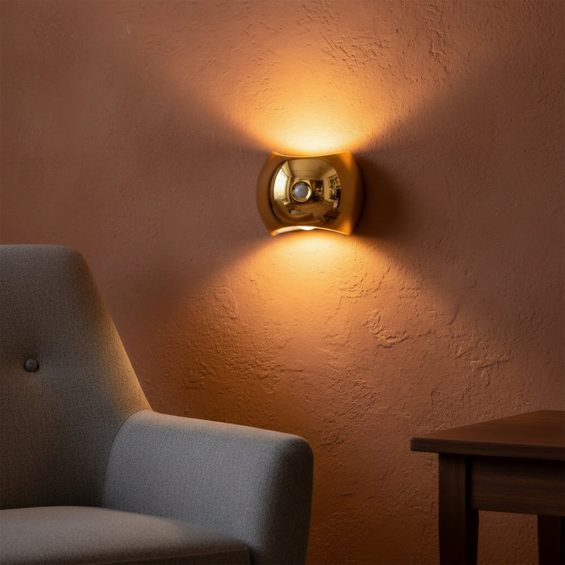 Bande de lumière murale d'intérieur à 3 températures avec capteur de température, ensemble de 2 pièces USB magnétique portatif rechargeable