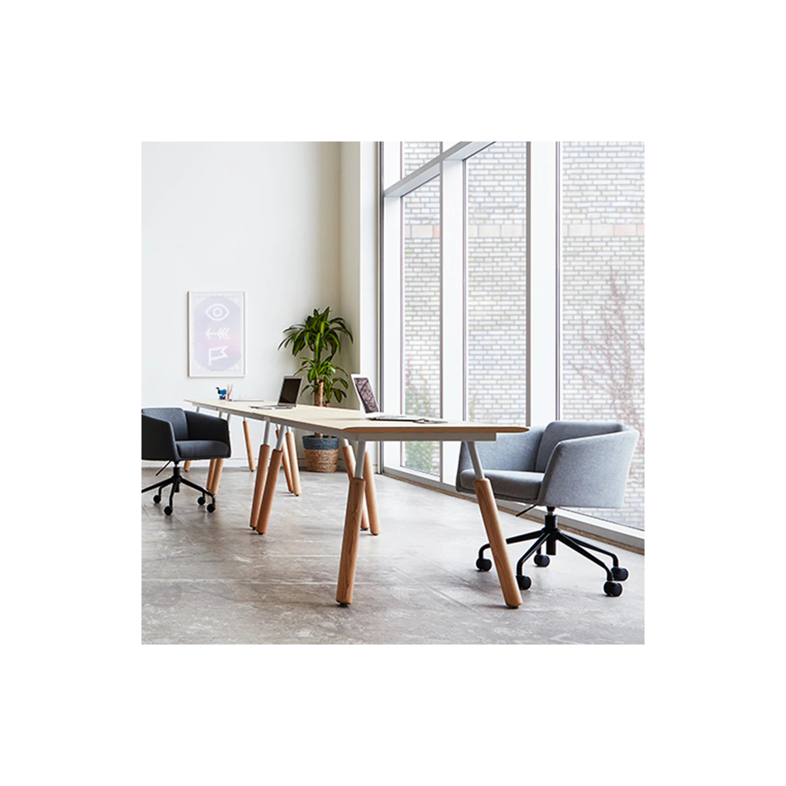 Radius Chair, Bayview Silver Performance Twill