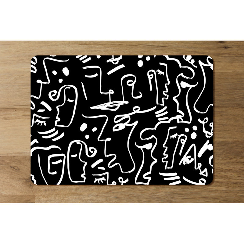 Dritenbas Wood Abstract Rectangle Placemat