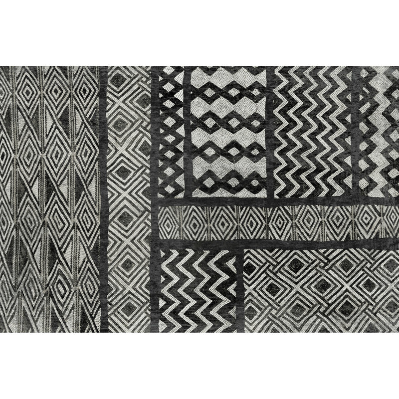 " Kuba Abstract BW ", 12" H x 18" W