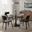 Elkton 35" Round Dining Table with Glass Top and Iron Pedestal Base Restaurant Table - Seats 2-4 Person for Kitchen and Dining Room-1520650874-1479138236