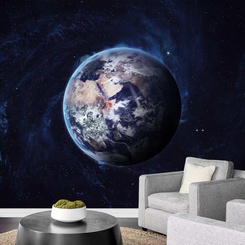 Planet In Outer Space Galaxy Border, 100" L x 144" W