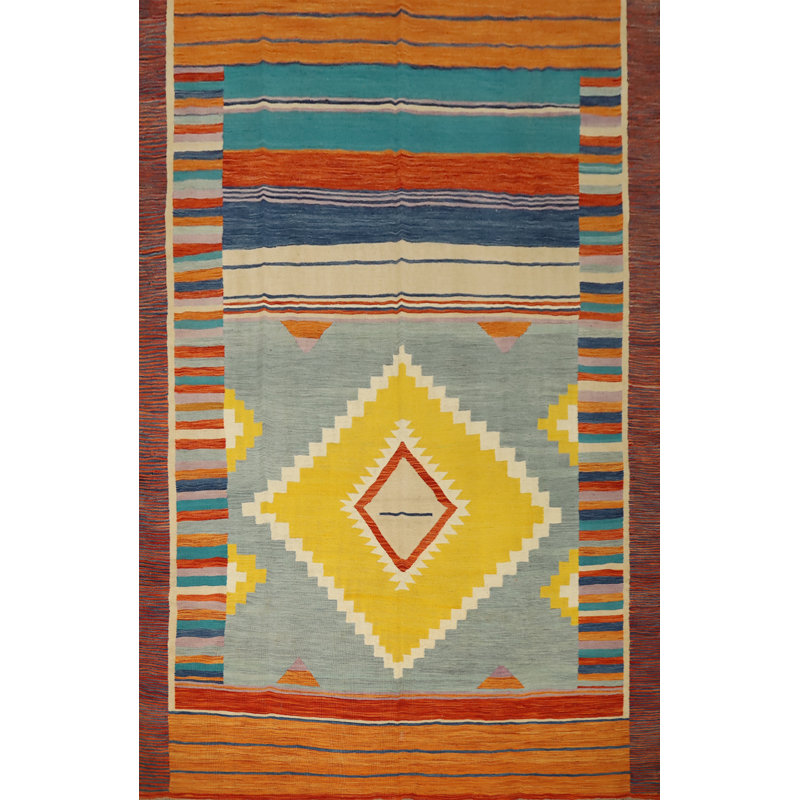 Tapis kilim vibrant de style sud-ouest 9 x 12