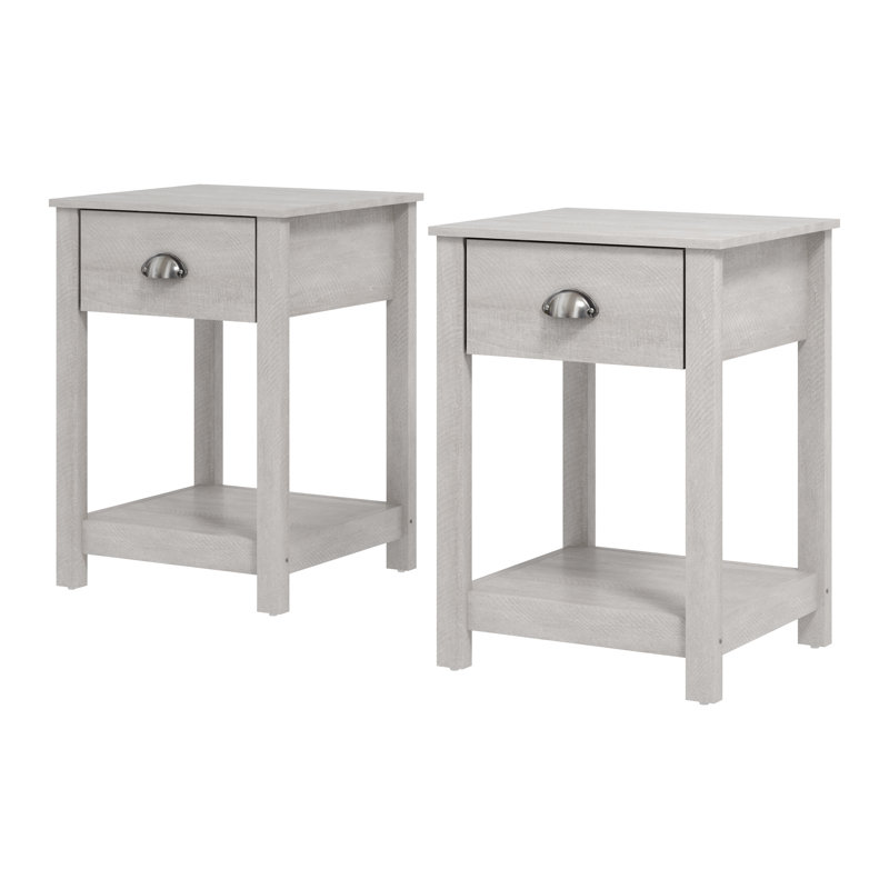 1 Drawer Nightstand, Dusty Gray Oak