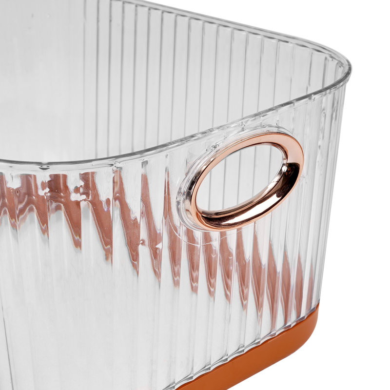 Set Of 2 Refrigerator Organizers & Clear Storage Bins PET Storage Containers, Clear View Clear Organizer For Kitchen, 9.89 qt