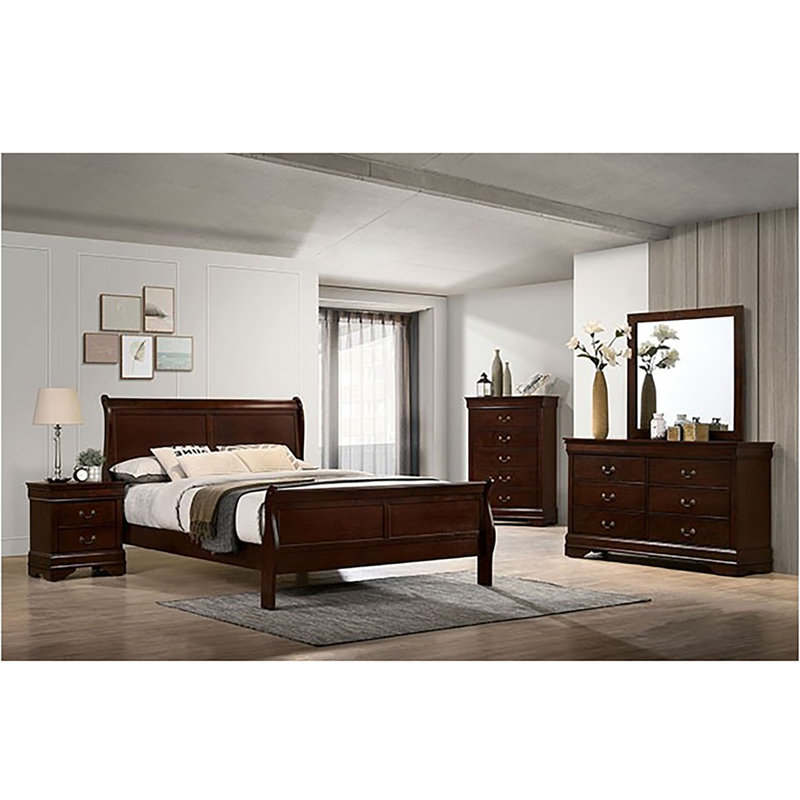Mongey 6 Drawer Dresser With Mirror, Brown