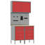 Set Of 4 Red Steel, Large