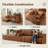 108.3" Chenille Modular Sectional Couch, 4-Seat Oversized L-Shaped Boneless Cloud Couch with Deep Seat & Tufting, No Assembly Required, Compressed Sleeper Sofa for Living Room, Apartment, Reception Spaces-1645077620-1648167807