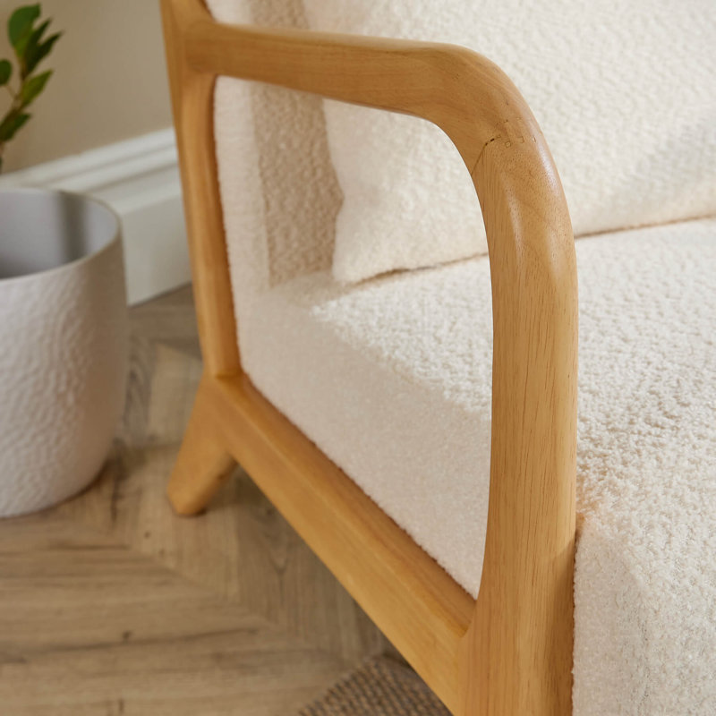 Halie Boucle Upholstered Occasional Accent Armchair