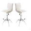 Tabouret de bar moderne à texture réglable en similicuir / chrome-1146805623