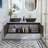 Modern And Sleek Wall Mounted Floating Bathroom Vanity Cabinet With Top, Ceramic Basin, Copper Faucet, Double Open Doors, 3 Sizes-1137611873