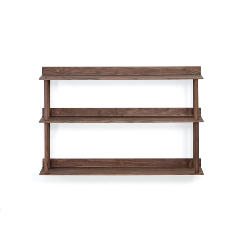 Bostic 100cm W Solid Wood Shelving Unit, Walnut