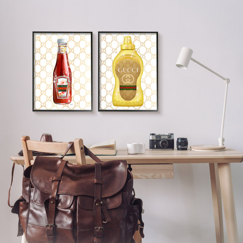 Étincelles de cuisine Fashion Kitchen Condiments, Giclée encadrée noir minuit, H 20 po x l 32 po x P 1,5 po