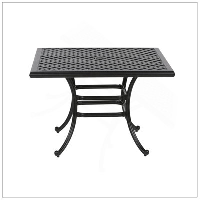 44" Square Dining Table, Dark Lava Bronze
