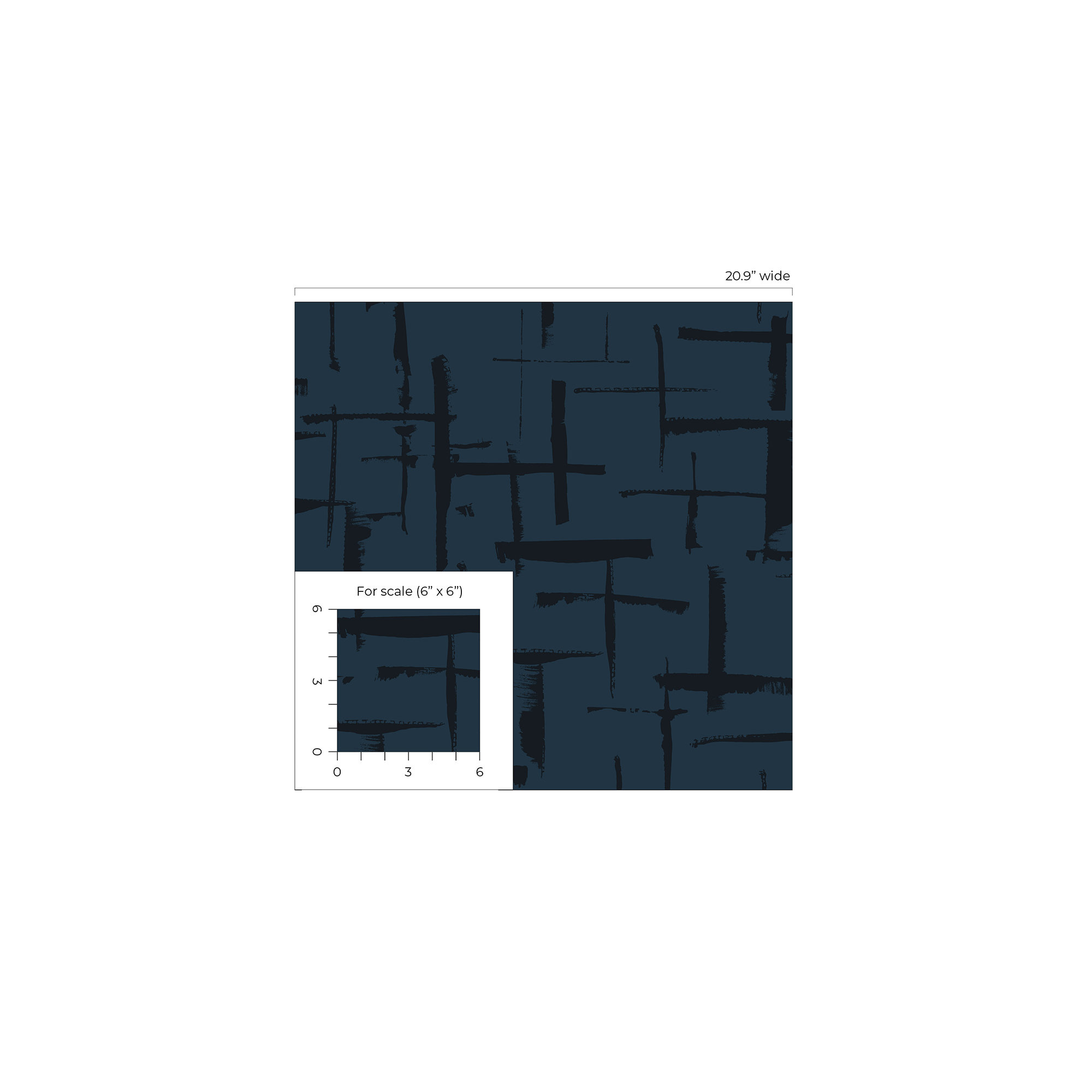 Niseko Modern Abstract Wallpaper, Yale Blue