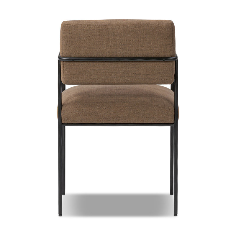 Fenn Dining Chair-Crypton Nomad Mushroom, Hampton Cream