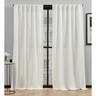 Cotton Semi Sheer Curtain Pair