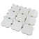 Natural Dorato White And Gold 9.57 In. X 9.57 In. Geometric Polished Marble Mosaic Tile