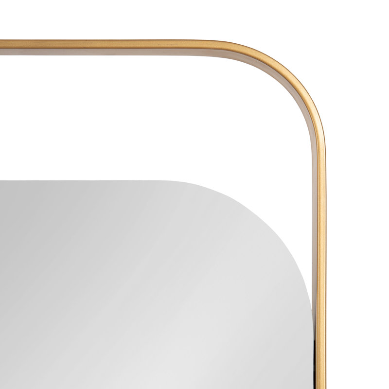 Hollington Olmead Metal Framed Wall Mounted Accent Mirror in Gold
