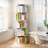 5 Tier Rotating Bookshelf, 360° Display Round Spinning Bookshelf, Space-Saving, Small Space Rotating Bookshelf Tower For Bedroom, Living Room, Home, Office-1183297810