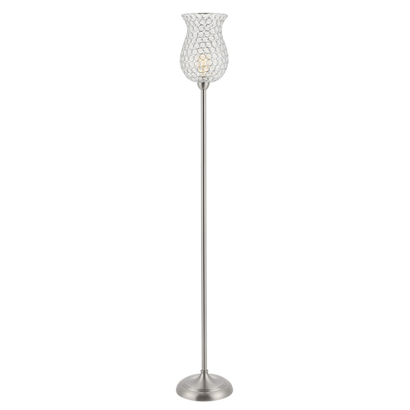 Barkhamsted 70'' Nickel Torchiere Floor Lamp