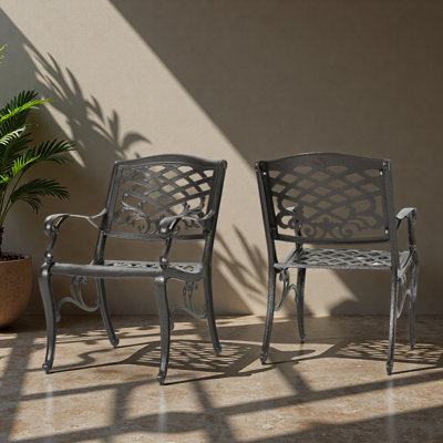 Ensemble de 2 chaises d'appoint en aluminium