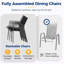 Premium Fully Assembled Stackable Aluminum Patio Dining Chairs Set of 4-1414858893